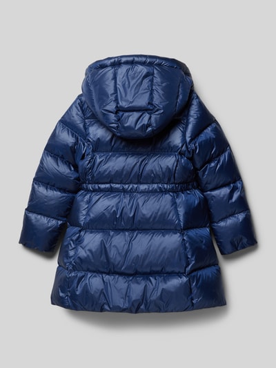 Polo Ralph Lauren Kids Gewatteerde lange jas met labelstitching, model 'CELIA' Marineblauw - 3