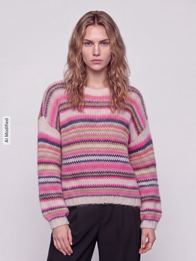 ONLY Pullover mit kuscheligem Grobstrick Offwhite 4