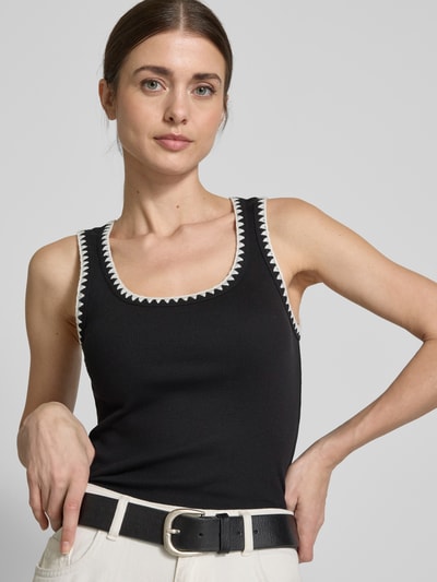 Vero Moda Slim Fit Tank Top mit Rundhalsausschnitt Modell 'VIOLA' Black 3