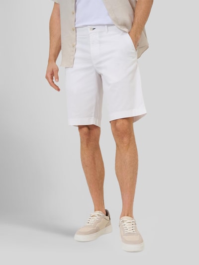 Brax Regular Fit Bermuda aus Baumwoll-Mix Weiss 4