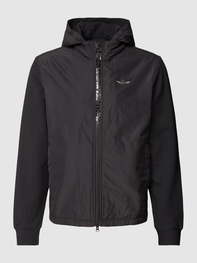 Aeronautica Militare Sweatjacke mit Label-Stitching Black 2
