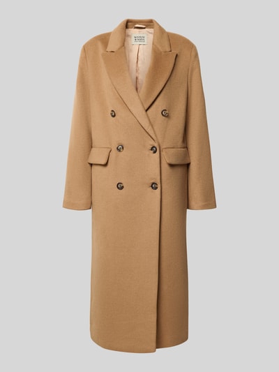 Scotch & Soda Płaszcz z kołnierzem z połami i kieszeniami z patką Camel 2