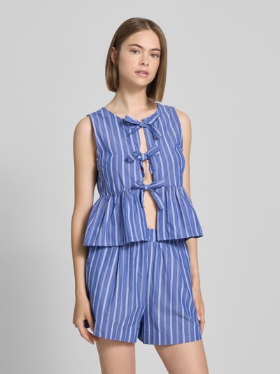 Gina Tricot Top bluzkowy z wiązaniem Błękitny 4