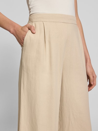 Vila Leinenhose mit elastischem Bund Modell 'JOLANDA' Sand 3