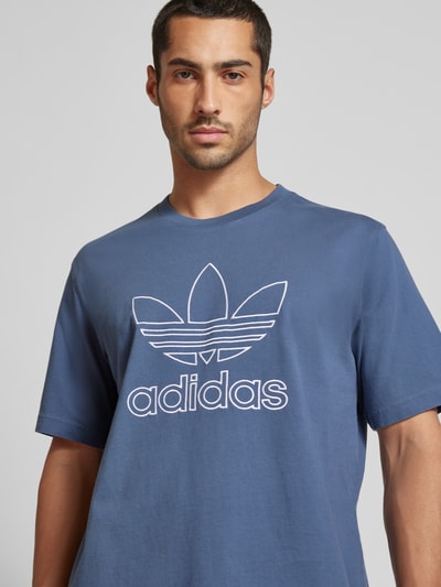 adidas Originals T-Shirt mit Label-Stitching Blau 3