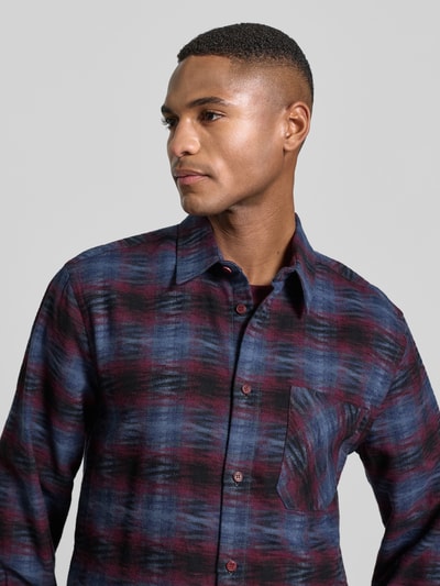 Armedangels Relaxed Fit Freizeithemden aus Bio-Baumwoll-Leinen-Mix  Modell 'FAALIN' Bordeaux 3