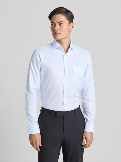 SEIDENSTICKER REGULAR FIT Regular fit zakelijk overhemd van katoen met kentkraag Bleu - 4