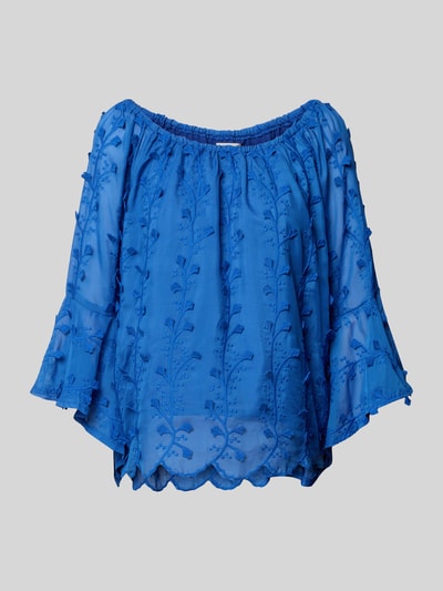 Apricot Blusenshirt mit Zierbesatz Marine 2