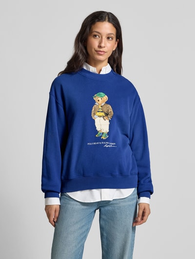 Polo Ralph Lauren Bluza z nadrukiem z logo i okrągłym dekoltem Niebieski 4