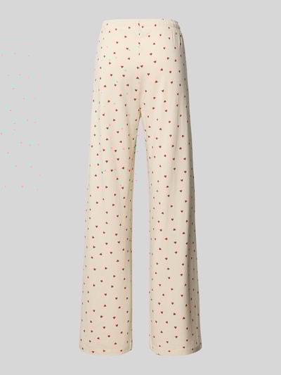 Jake*s Casual Pyjama-Hose mit elastischem Bund Ecru 3
