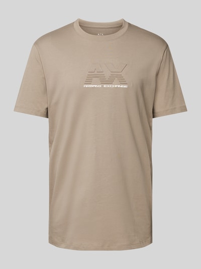 ARMANI EXCHANGE T-Shirt mit Label-Print Beige 2