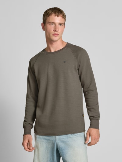 G-Star Raw Regular Fit Longsleeve in Strick-Optik Modell 'Jirgi' Hellgrau 4