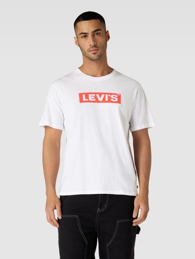 Levi's® Relaxed fit T-shirt met labelprint Wit - 4