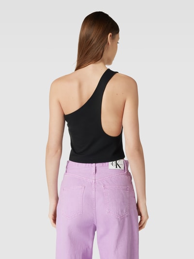 Calvin Klein Jeans Crop Top mit One-Shoulder-Träger Black 5