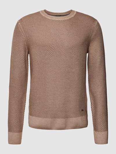 JOOP! Collection Sweter z dzianiny z żywej wełny model ‘Willon’ Beżowy 2