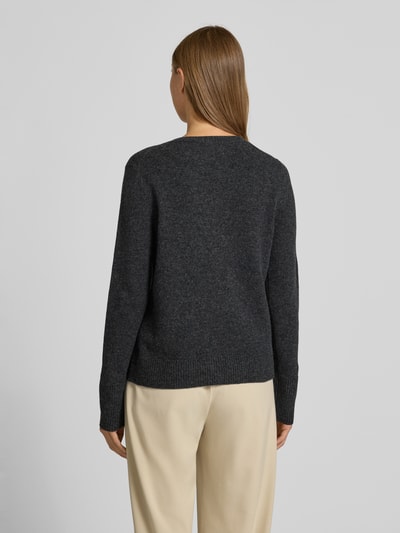 Christian Berg Woman Cardigan mit Rundhalsausschnitt und Knopfverschluss Anthrazit Melange 5