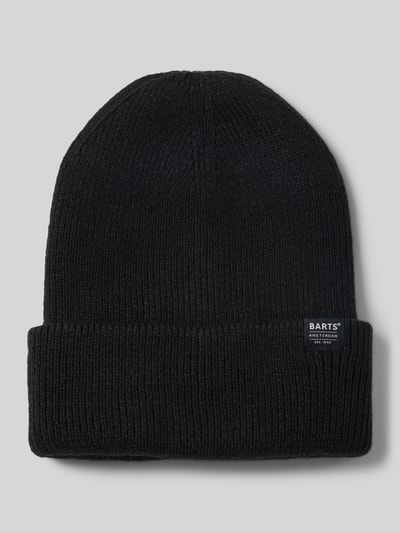 Barts Mütze mit Umschlag und Label-Detail Modell 'KINABALU' Black 1