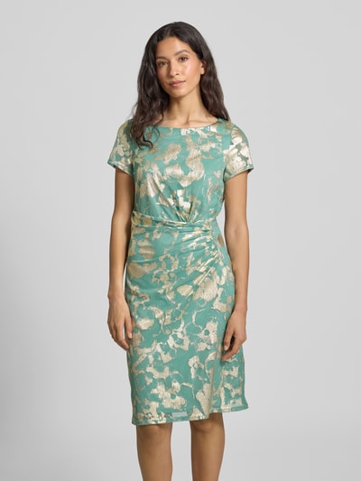 Vera Mont Knielange cocktailjurk met plooien opzij Mintgroen - 4