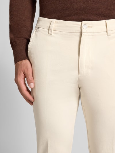BOSS Slim Fit Hose aus elastischem Baumwoll-Mix Modell 'KAITON1' Offwhite 3