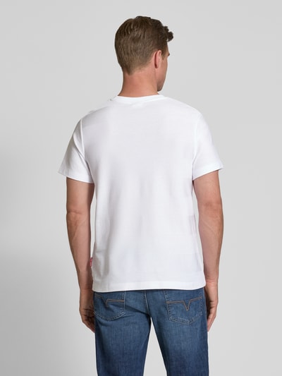 JOOP! Jeans T-shirt met structuurmotief, model 'Ismet' Wit - 5