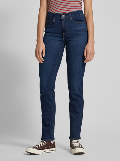 Levi's® 300 Slim Fit Jeans mit Viskose-Anteil Modell '312™' Dunkelblau 4