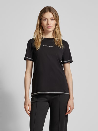 Scotch & Soda T-Shirt mit Label-Print Black 4