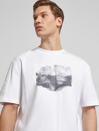 Calvin Klein Jeans T-shirt met labelprint Wit - 3