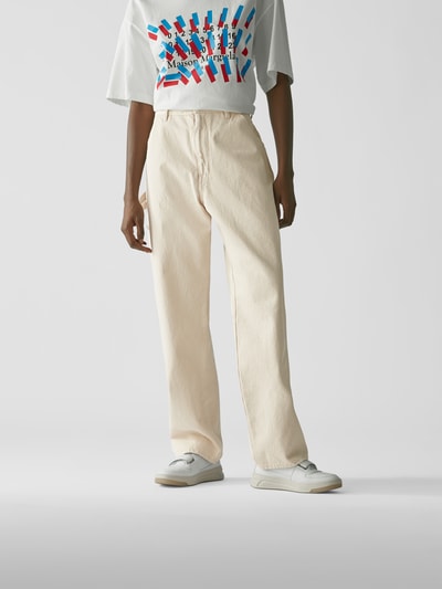 Maison Margiela Wide Leg Jeans Ecru 4
