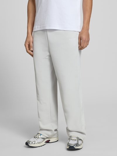 PEGADOR Wide Leg Sweatpants mit elastischem Bund Hellgrau 4