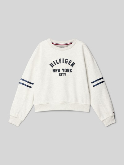 Tommy Hilfiger Teens Relaxed fit sweatshirt van katoenmix Middengrijs gemêleerd - 1