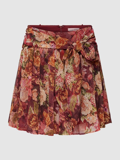 GUESS Minirock mit floralem Print Modell 'AMAN' Bordeaux 2