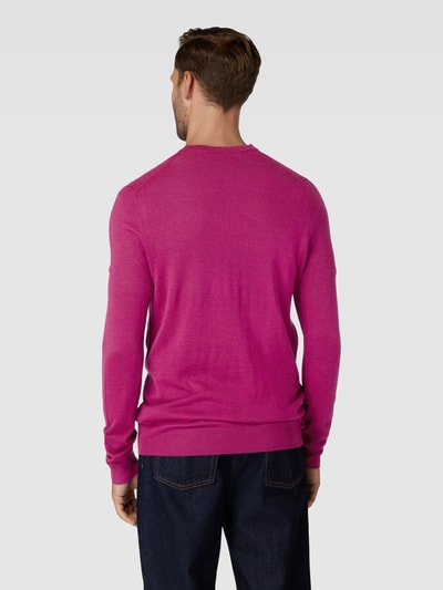 Christian Berg Men Pullover aus Woll-Mix Pink Melange 5