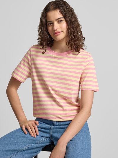 PIECES Regular Fit T-Shirt aus reiner Baumwolle Modell 'RIA'                                                                                                                                                                                                                                                                            ' Pink 3