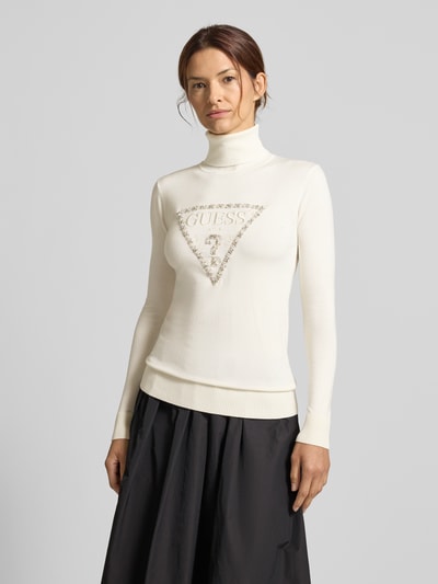 Guess Strickpullover mit Rollkragen Modell 'MELANIE' Ecru 4