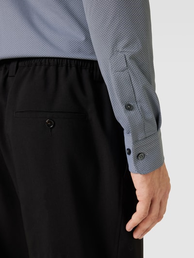 BOSS Slim Fit Business-Hemd mit Allover-Muster Schwarz 3