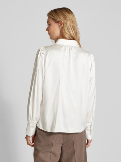 Marc Cain Regular fit overhemdblouse met manchetten Offwhite - 5