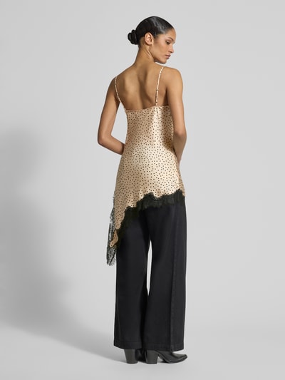 MANGO Top aus Satin in asymmetrischer Form Modell 'SILVER' Offwhite 5