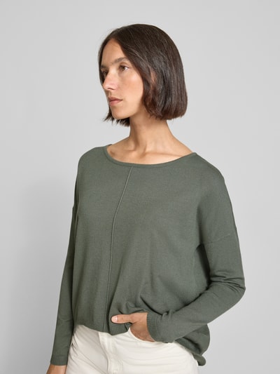 Vero Moda Comfort Fit Strickpullover aus Viskose-Mix Modell 'BREEZE AURA' Schilf 3