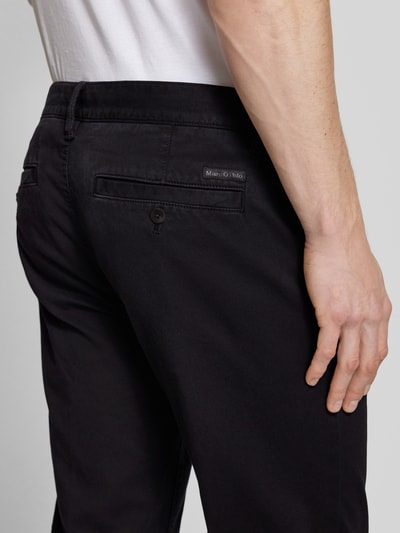 Marc O'Polo Shaped fit jeans met riemlussen, model 'Stig' Zwart - 3