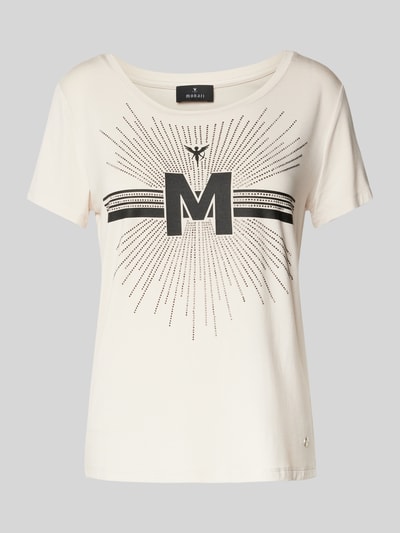 monari T-Shirt mit Strasssteinbesatz Sand 2