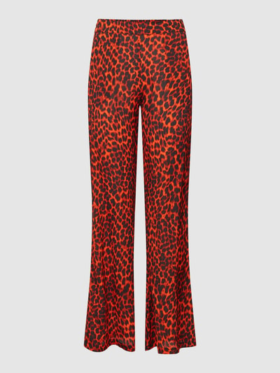 Risy & Jerfs Palazzo-broek met dierenprint, model 'Goch' Oranje - 2