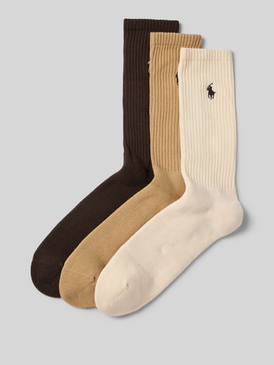 Polo Ralph Lauren Underwear Socken mit Label-Stitching im 3er-Pack Camel 1