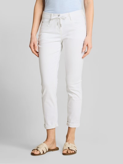 Tom Tailor Tapered Hose aus Baumwoll-Mix mit Tunnelzug Offwhite 4