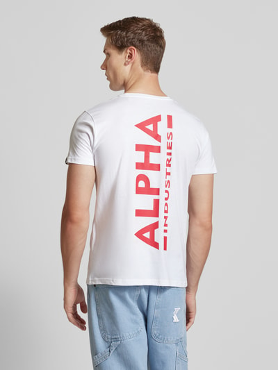 Alpha Industries T-Shirt mit Label-Print Weiss 5