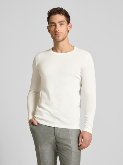 DRYKORN Slim Fit Pullover in Strick-Optik Modell 'Mino' Ecru 4