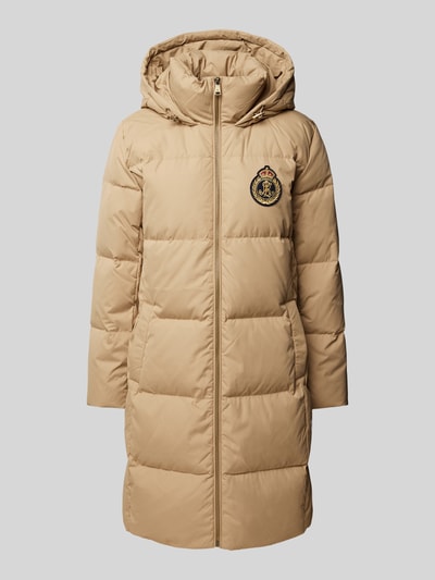 Lauren Ralph Lauren Gewatteerde lange jas met labelbadge Camel - 1