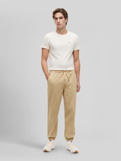 Tommy Jeans Regular Fit T-Shirt aus reiner Baumwolle Offwhite 1