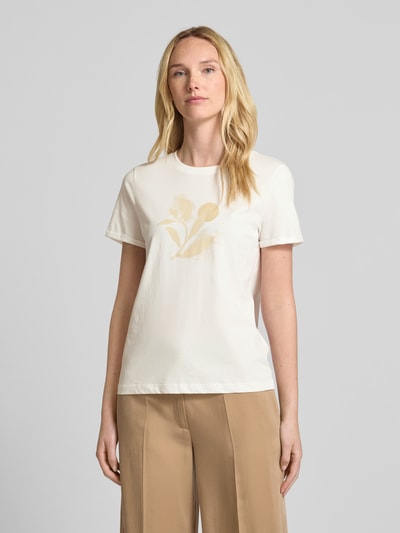 Tom Tailor Regular Fit T-Shirt aus reiner Baumwolle Offwhite 4