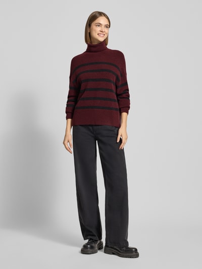 Marc O'Polo Denim Regular fit coltrui van scheerwolmix Bordeaux - 1