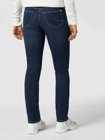 MAC Straight Fit Jeans mit Label-Patch Modell 'Angela' Dunkelblau 5